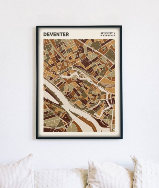 Plattegrond poster Licht Deventer mozaiek stl 03 4 | Funky Fellow
