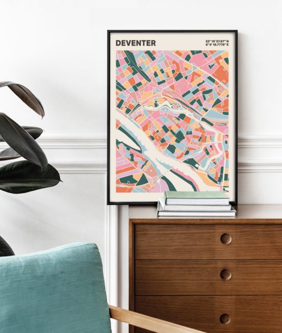 Plattegrond poster Licht Deventer mozaiek stl 04 1 | Funky Fellow