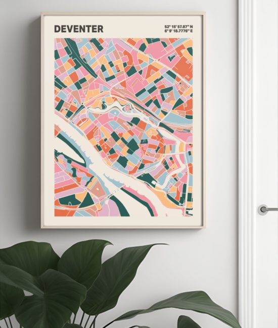 Plattegrond poster Licht Deventer mozaiek stl 04 3 | Funky Fellow
