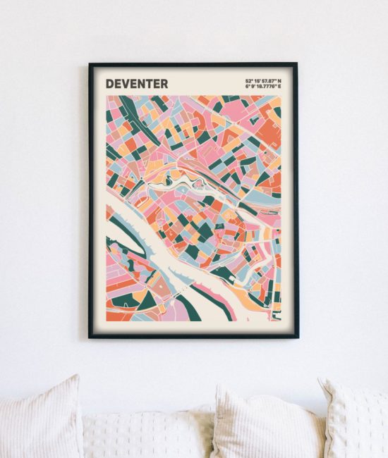 Plattegrond poster Licht Deventer mozaiek stl 04 4 | Funky Fellow