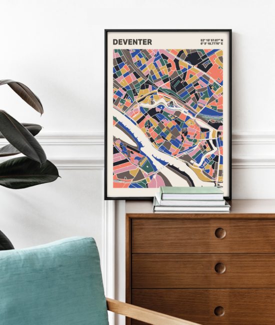 Plattegrond poster Licht Deventer mozaiek stl 05 1 | Funky Fellow