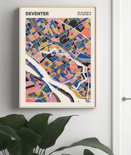 Plattegrond poster Licht Deventer mozaiek stl 05 3 | Funky Fellow