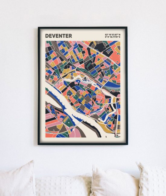 Plattegrond poster Licht Deventer mozaiek stl 05 4 | Funky Fellow