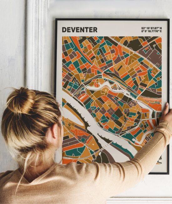 Plattegrond poster Licht Deventer mozaiek stl 06 1 | Funky Fellow
