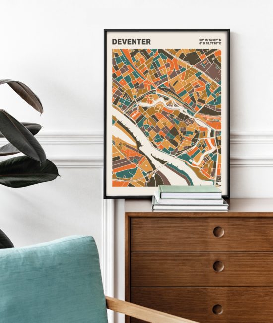 Plattegrond poster Licht Deventer mozaiek stl 06 2 | Funky Fellow