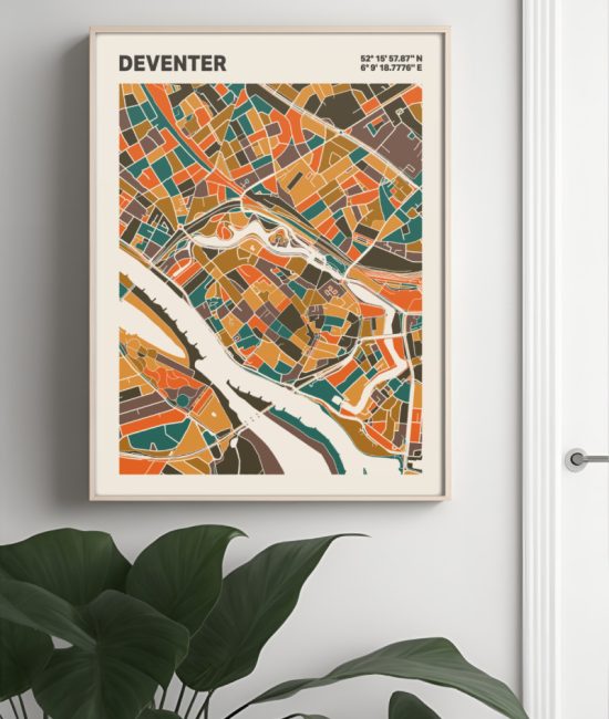 Plattegrond poster Licht Deventer mozaiek stl 06 4 | Funky Fellow