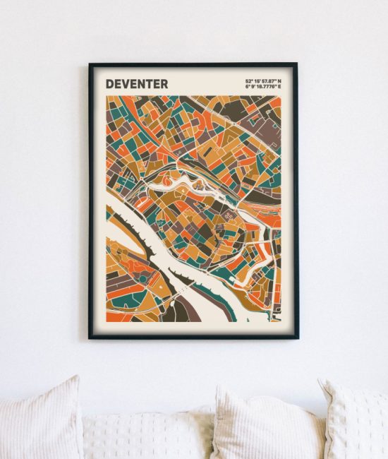 Plattegrond poster Licht Deventer mozaiek stl 06 5 | Funky Fellow