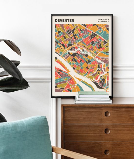 Plattegrond poster Licht Deventer mozaiek stl 07 1 | Funky Fellow