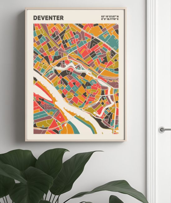 Plattegrond poster Licht Deventer mozaiek stl 07 3 | Funky Fellow