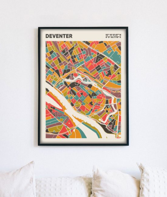 Plattegrond poster Licht Deventer mozaiek stl 07 4 | Funky Fellow