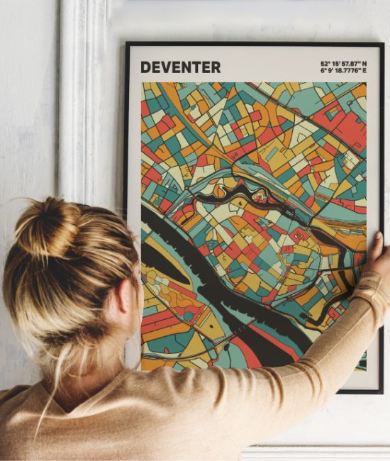 Plattegrond poster Licht Deventer mozaiek stl 08 1 | Funky Fellow