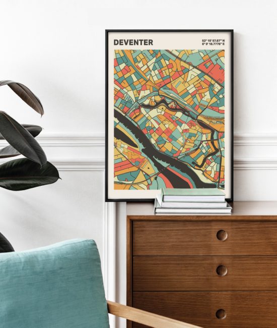 Plattegrond poster Licht Deventer mozaiek stl 08 2 | Funky Fellow