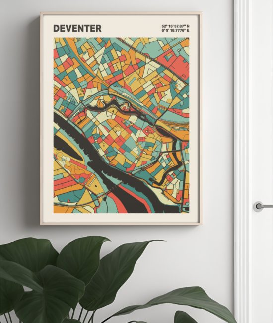 Plattegrond poster Licht Deventer mozaiek stl 08 4 | Funky Fellow