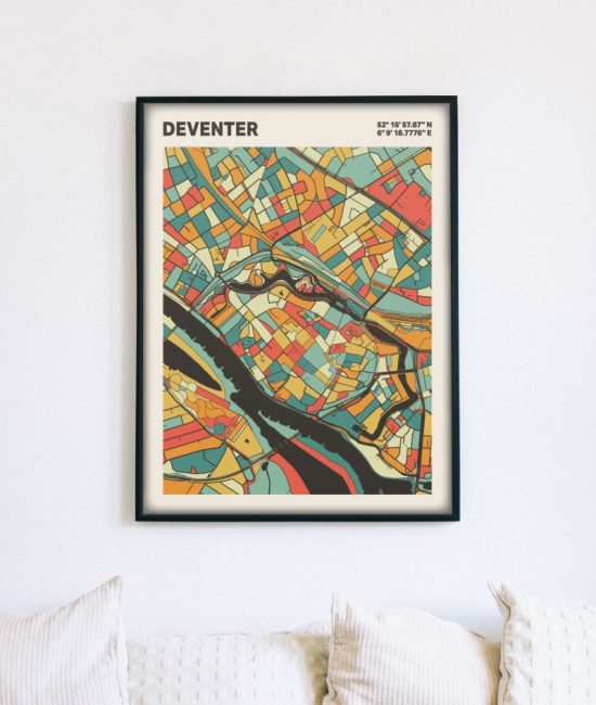 Plattegrond poster Licht Deventer mozaiek stl 08 5 | Funky Fellow