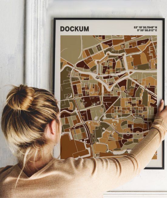 Plattegrond poster Licht Dockum mozaiek stl 03 1 | Funky Fellow