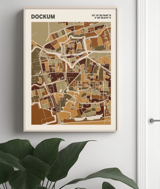 Plattegrond poster Licht Dockum mozaiek stl 03 4 | Funky Fellow