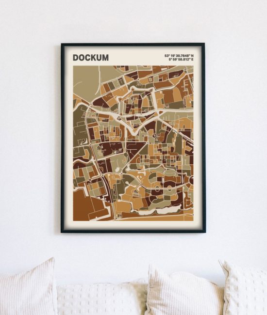 Plattegrond poster Licht Dockum mozaiek stl 03 5 | Funky Fellow