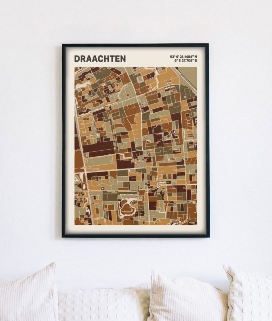 Plattegrond poster Licht Draachten mozaiek stl 03 5 | Funky Fellow