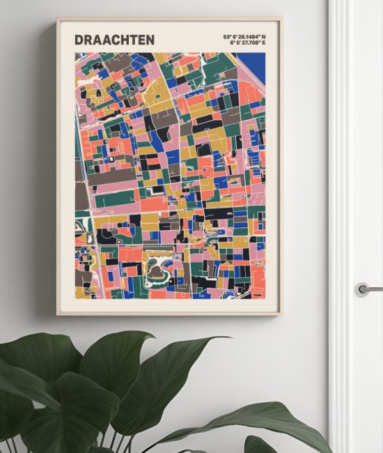 Plattegrond poster Licht Draachten mozaiek stl 05 4 | Funky Fellow