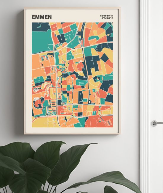 Plattegrond poster Licht Emmen mozaiek stl 01 4 | Funky Fellow