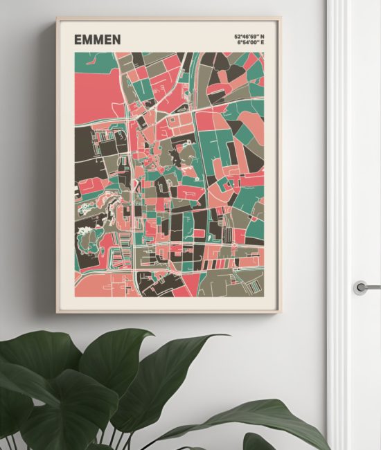 Plattegrond poster Licht Emmen mozaiek stl 02 3 | Funky Fellow