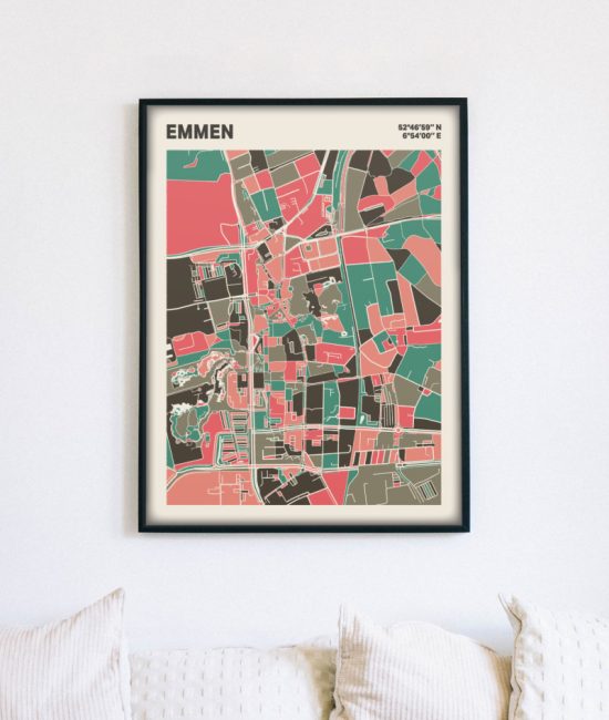 Plattegrond poster Licht Emmen mozaiek stl 02 4 | Funky Fellow