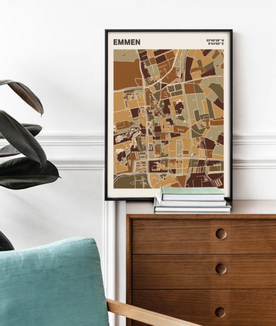 Plattegrond poster Licht Emmen mozaiek stl 03 1 | Funky Fellow