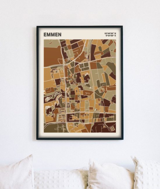 Plattegrond poster Licht Emmen mozaiek stl 03 4 | Funky Fellow