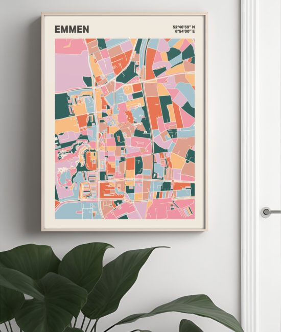 Plattegrond poster Licht Emmen mozaiek stl 04 2 | Funky Fellow