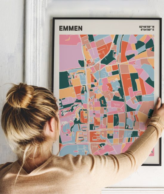 Plattegrond poster Licht Emmen mozaiek stl 04 5 | Funky Fellow