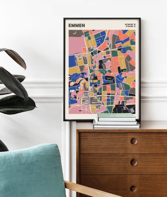 Plattegrond poster Licht Emmen mozaiek stl 05 1 | Funky Fellow