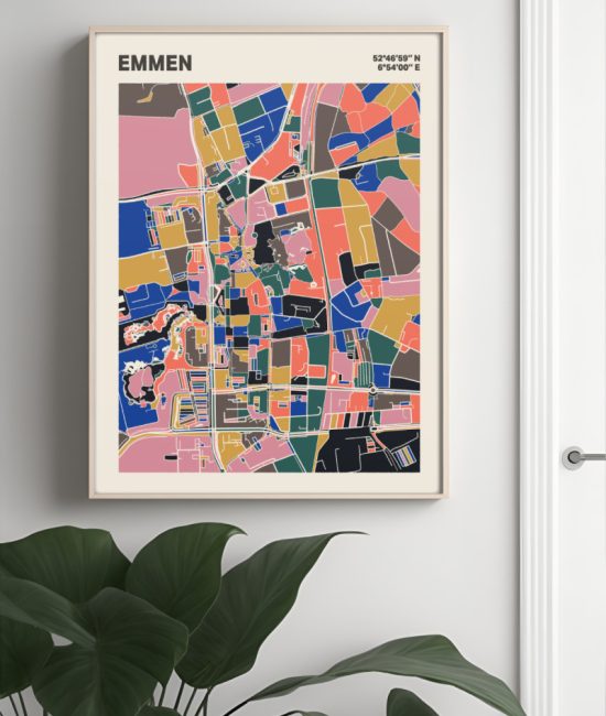 Plattegrond poster Licht Emmen mozaiek stl 05 3 | Funky Fellow