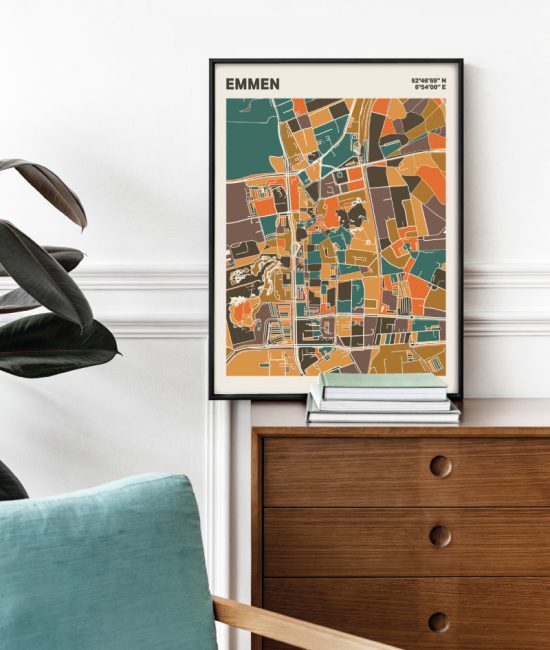 Plattegrond poster Licht Emmen mozaiek stl 06 1 | Funky Fellow