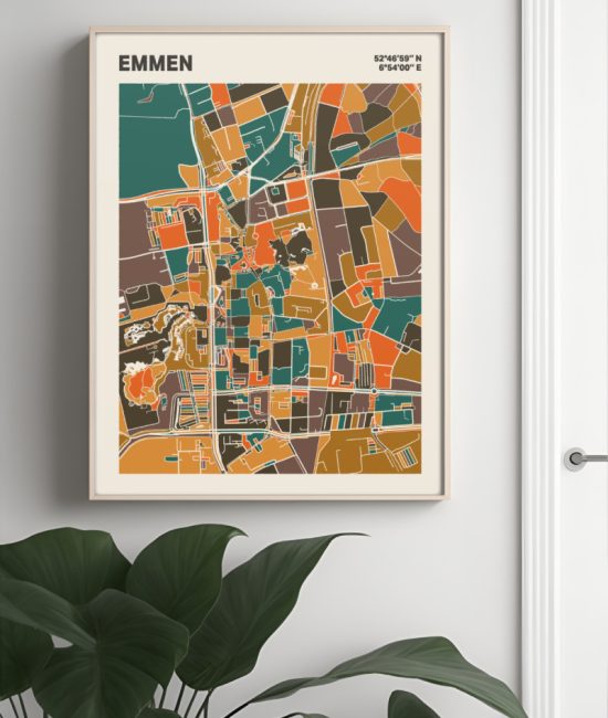 Plattegrond poster Licht Emmen mozaiek stl 06 3 | Funky Fellow