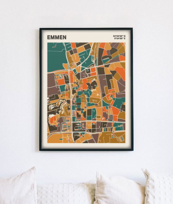 Plattegrond poster Licht Emmen mozaiek stl 06 4 | Funky Fellow