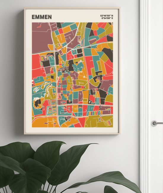 Plattegrond poster Licht Emmen mozaiek stl 07 3 | Funky Fellow