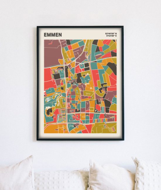 Plattegrond poster Licht Emmen mozaiek stl 07 4 | Funky Fellow