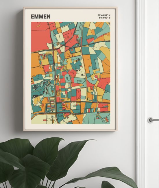 Plattegrond poster Licht Emmen mozaiek stl 08 3 | Funky Fellow