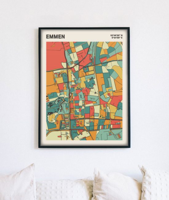 Plattegrond poster Licht Emmen mozaiek stl 08 4 | Funky Fellow