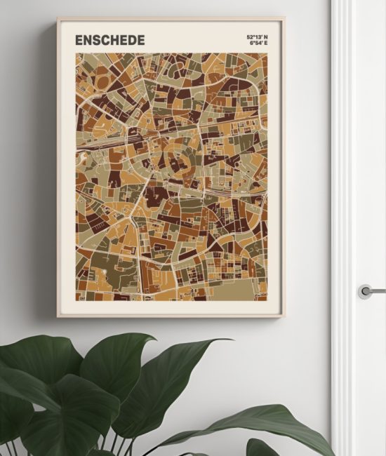 Plattegrond poster Licht Enschede mozaiek stl 03 4 | Funky Fellow