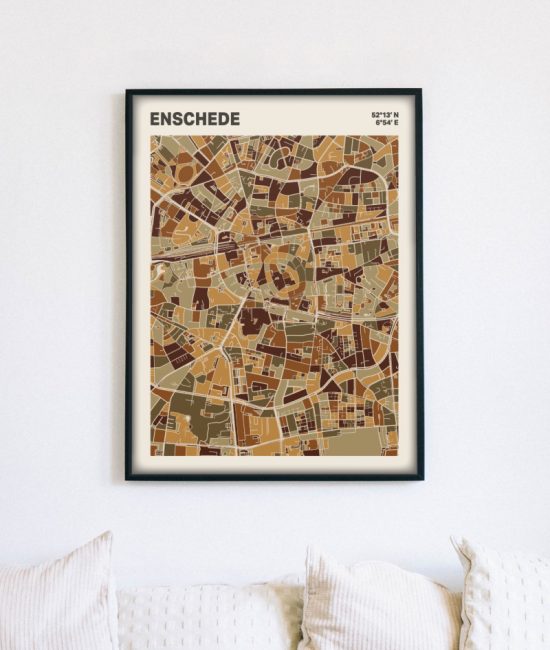 Plattegrond poster Licht Enschede mozaiek stl 03 5 | Funky Fellow