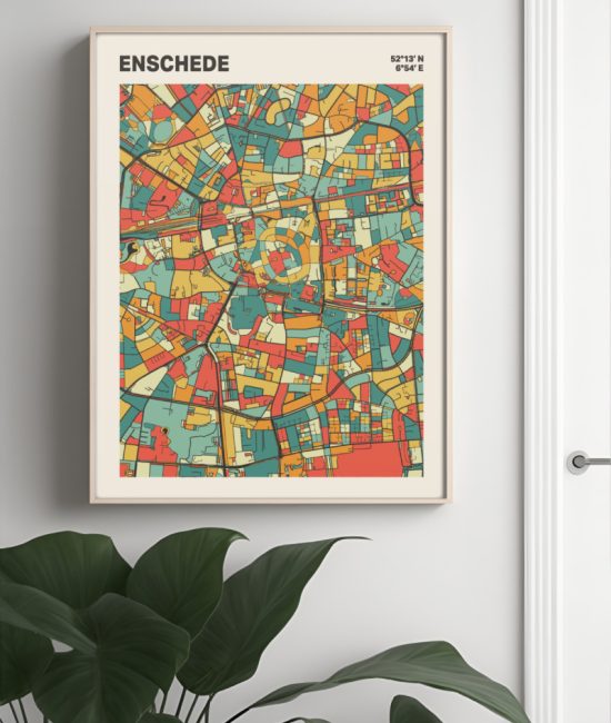 Plattegrond poster Licht Enschede mozaiek stl 08 4 | Funky Fellow