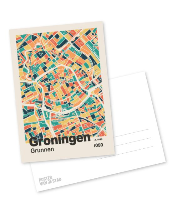 Plattegrond poster Licht Groningen mozaiek stl 01 6 | Funky Fellow
