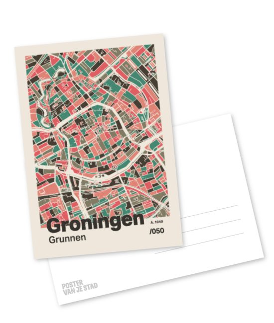 Plattegrond poster Licht Groningen mozaiek stl 02 6 | Funky Fellow