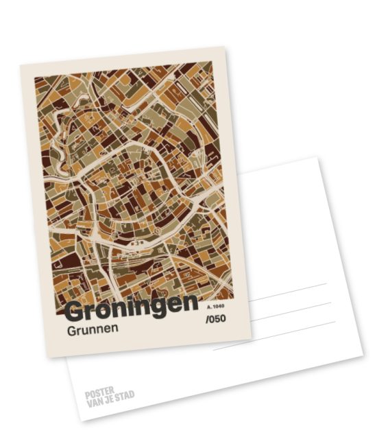 Plattegrond poster Licht Groningen mozaiek stl 03 6 | Funky Fellow