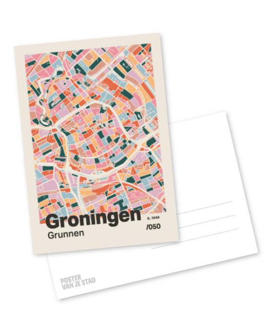 Plattegrond poster Licht Groningen mozaiek stl 04 6 | Funky Fellow