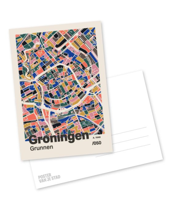 Plattegrond poster Licht Groningen mozaiek stl 05 6 | Funky Fellow