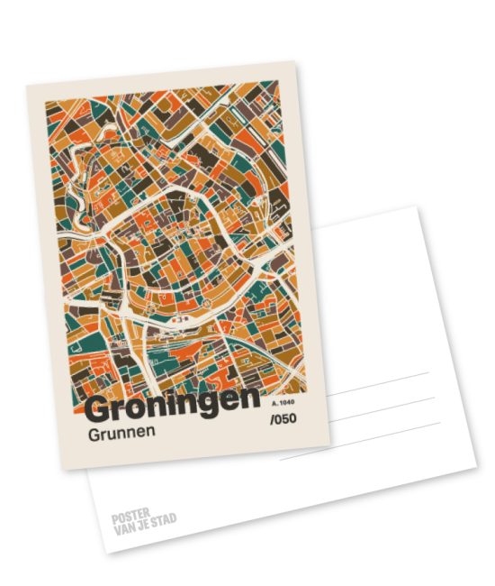 Plattegrond poster Licht Groningen mozaiek stl 06 6 | Funky Fellow