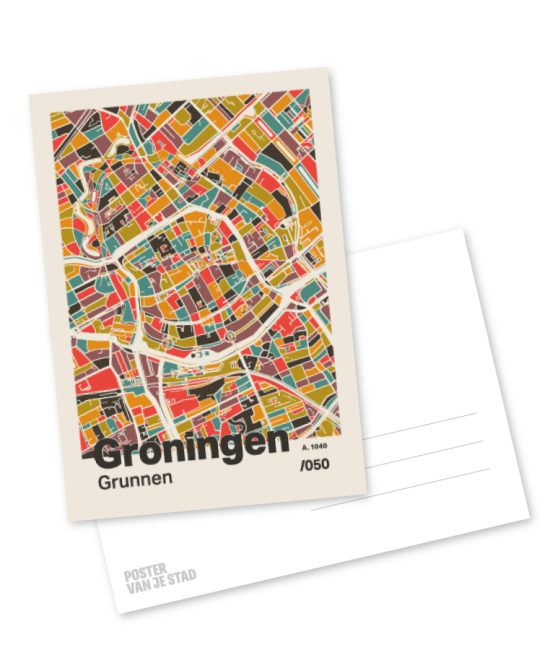 Plattegrond poster Licht Groningen mozaiek stl 07 6 | Funky Fellow