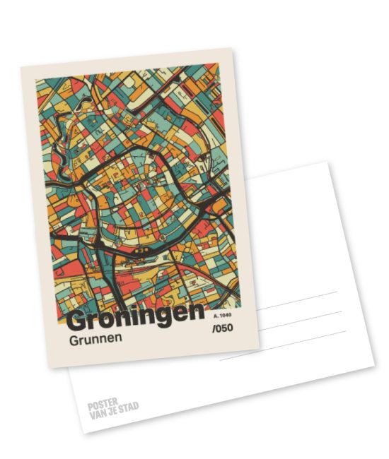 Plattegrond poster Licht Groningen mozaiek stl 08 6 | Funky Fellow